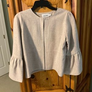 Women's Line & Dot bolero blazer - Cream - Size M